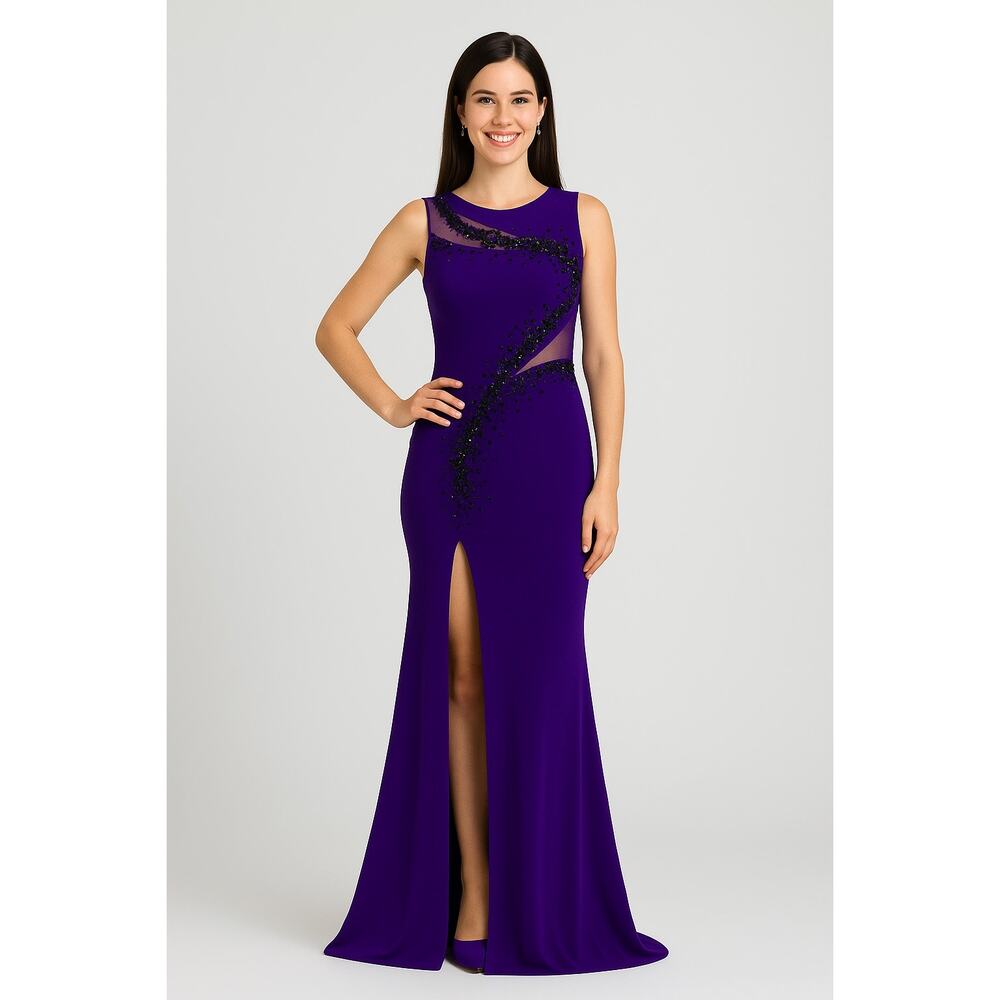 NWT Madison James Purple Black Gown - Size 8